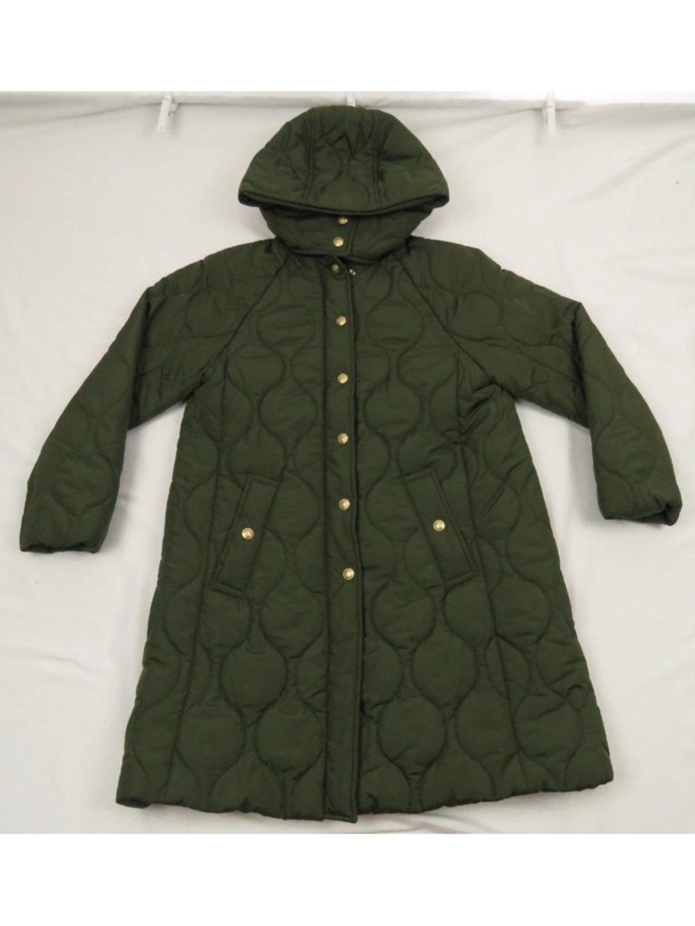 J. Crew Signature Puffer Quilted Primaloft Full Zip Hooded Long Coat Jacket SP
